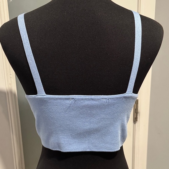 Light Blue Ribbed Tank Top - Picture 2 of 6